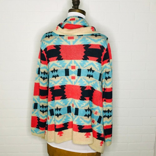Kate Collection Southwest Tunic Jacket Cardigan Small Sweater Drape Open - Picture 5 of 7