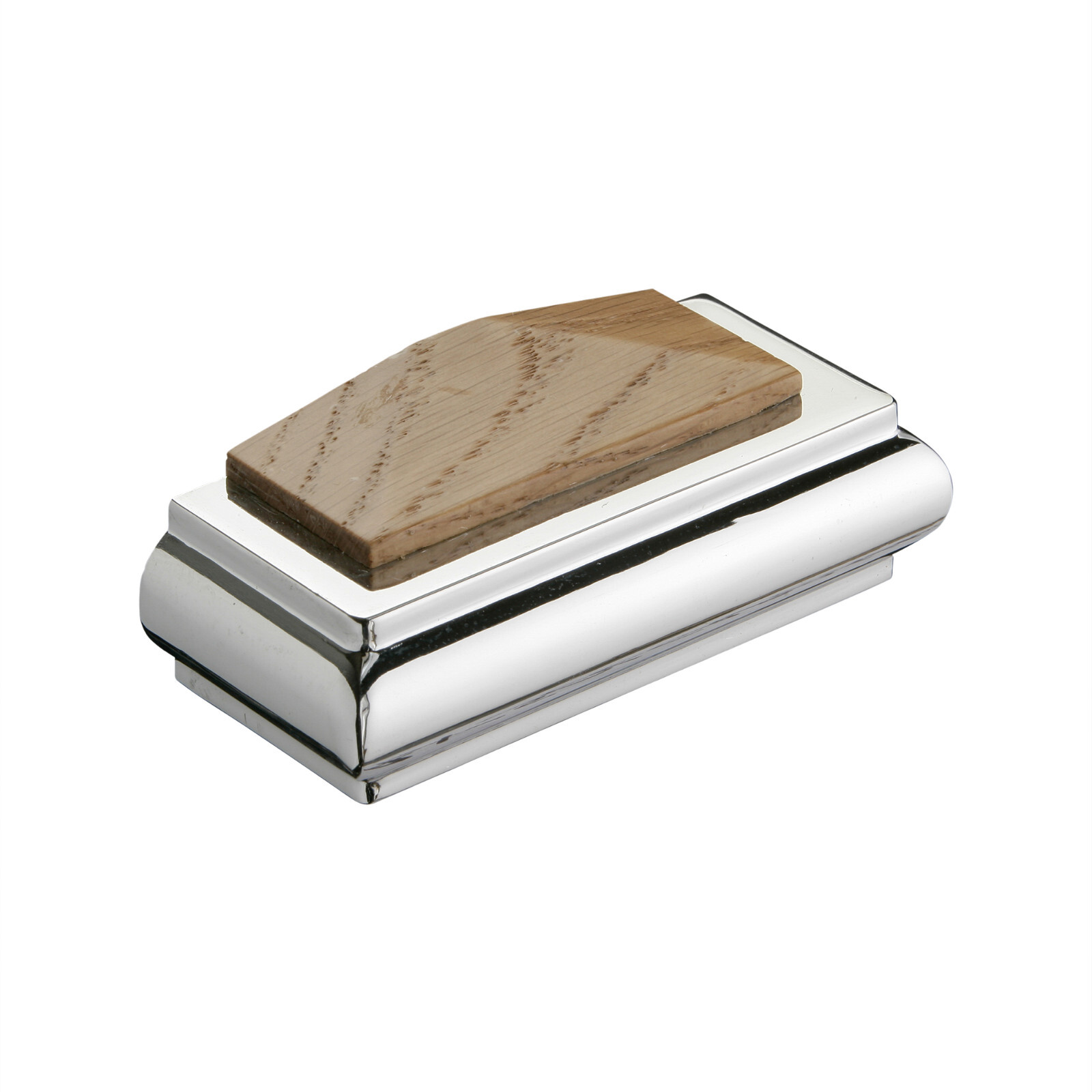 Solo Newel Post Cap Chrome and Oak for 90mm Newels Full or Half Options