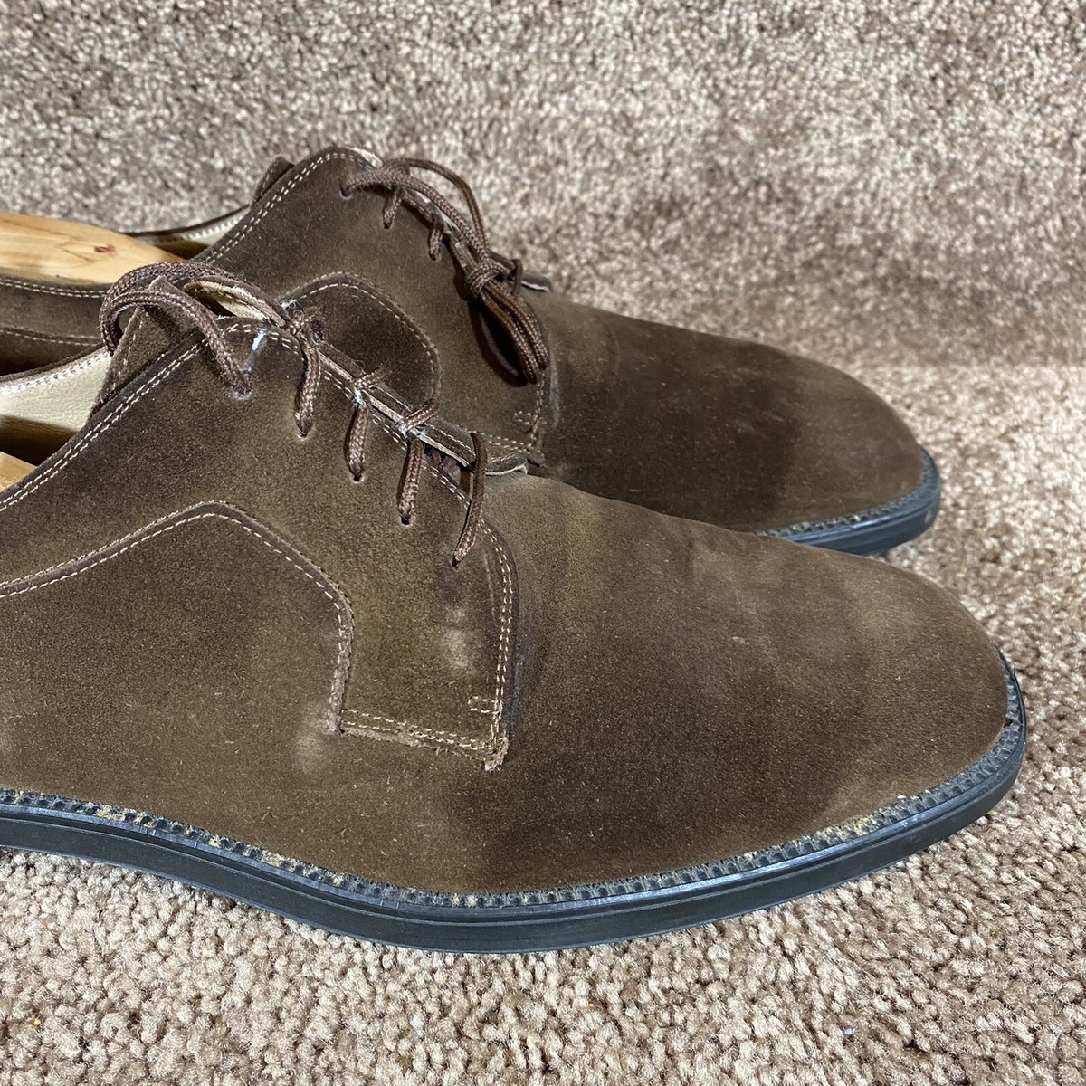 Ferragamo Dinamo Brown leather shoes - Worn only 3x - like new - sz 11.5 D FERRAGAMO Desio Leather Gancio Penny Loafers | Saks Fifth Avenue main image 3