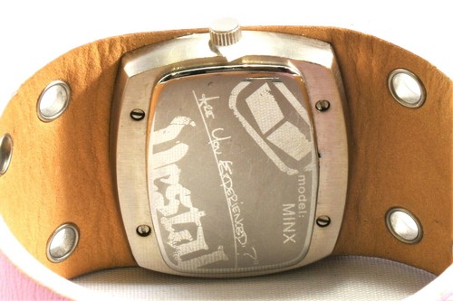 New Vestal MINX Are You Experienced Fashion Watch Pink Leather Band New Batter - Picture 5 of 6