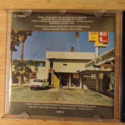 Ac/dc ‎dirty Deeds Done Dirt Cheap Atlantic A2 16033 CD 1987
