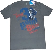 Boston Celtics Larry Bird Three Point 1986 Slim Fit Adidas Shirt $28 NEW TAGS