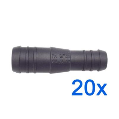 20x YOU.S Schlauchverbinder Verbindung RGV Ø 20mm 16mm Gerade Form Reduzierer