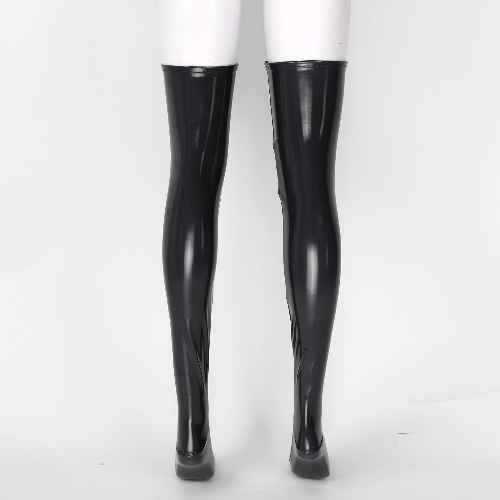 Taobug Damen Wetlook Strapsgürtel Lack Leder Strumpfgürtel mt 4