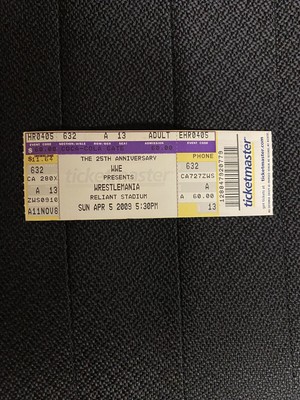 WWE Wrestlemania 25 Ticket April 5 2009 Undertaker V Shawn Michaels Legendary