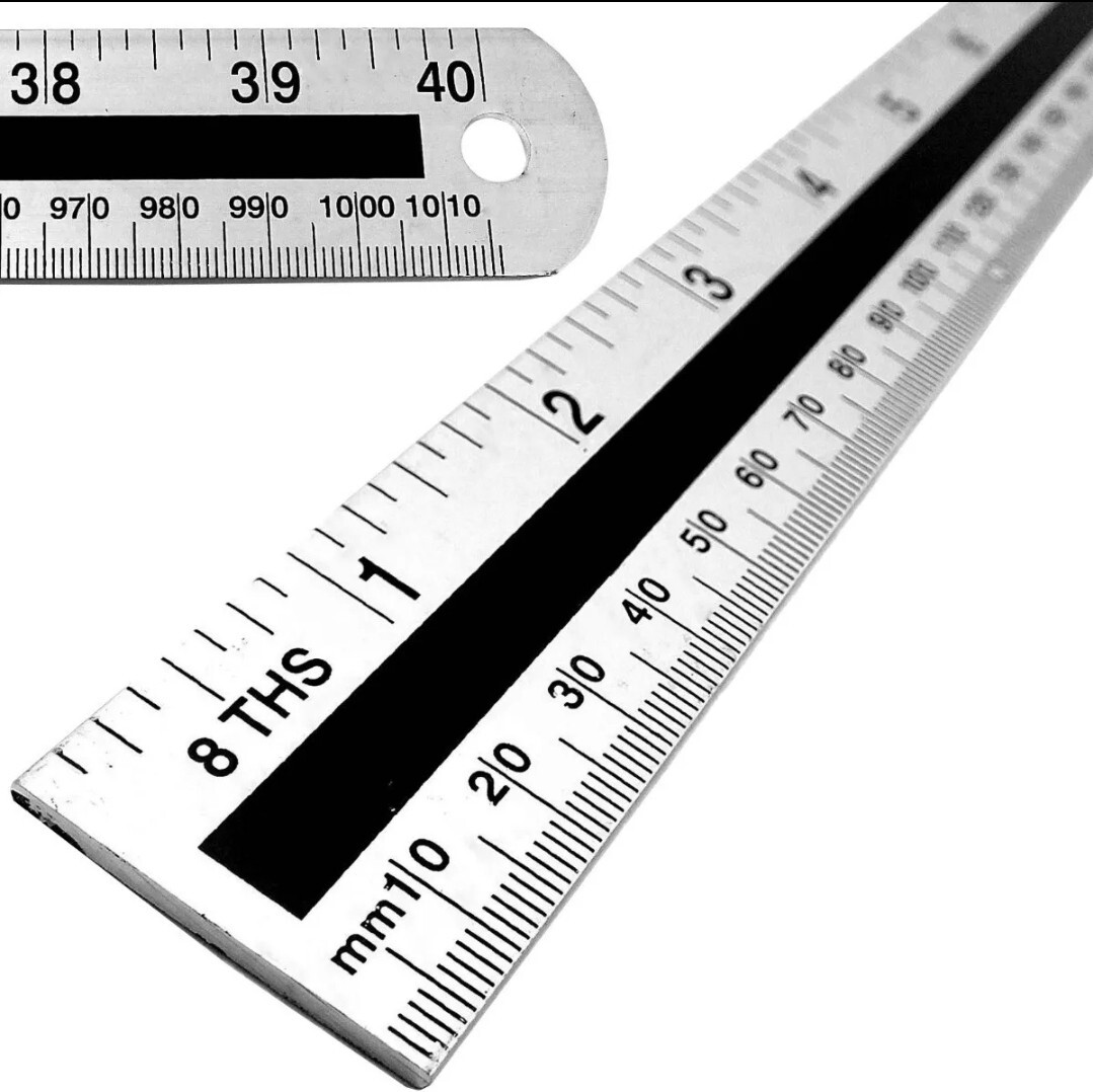 Metal Stick 1 Metre Steel Rule - Metal Yard Stick Ruler With Inch And ...