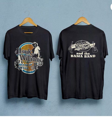 80s Hank Williams Jr And The Bama Band 'Man of Steel' Vintage T-Shirt