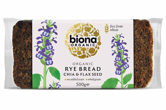 Biona Organic Rye Bread Chia & Flax Seed 500g