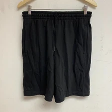 DSG Men's 8'' French Terry Shorts Pure Black Solid Athletic Fit DAM13406