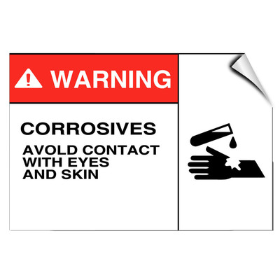 Danger Corrosives Avoid Contact With Eyes And Skin LABEL DECAL STICKER