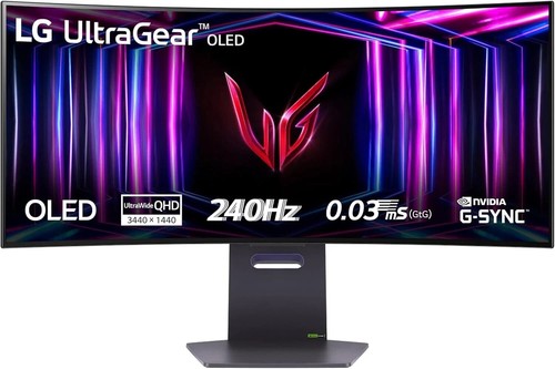 LG UltraGear OLED 34GS95QE Monitor Gaming 34", 21:9 Curvo (800R), WQHD 3440x1440
