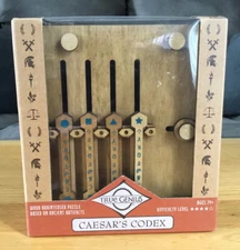 Caesar's Codex True Genius Wooden Brainteaser Puzzle Box New!