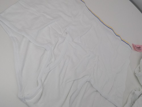 3-pack, vintage Corcraft 3XL Men's White Briefs, USA Correctional Facility Made - Picture 3 of 6