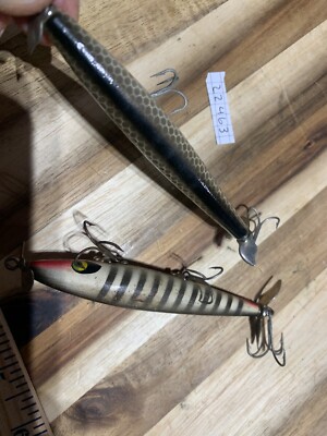 Leurre vintage smithwick diables cheval leurre de pêche en bois vert