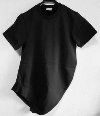 Dior Asymmetry Drape Sweatshirt Tops men Size XXS Black Short