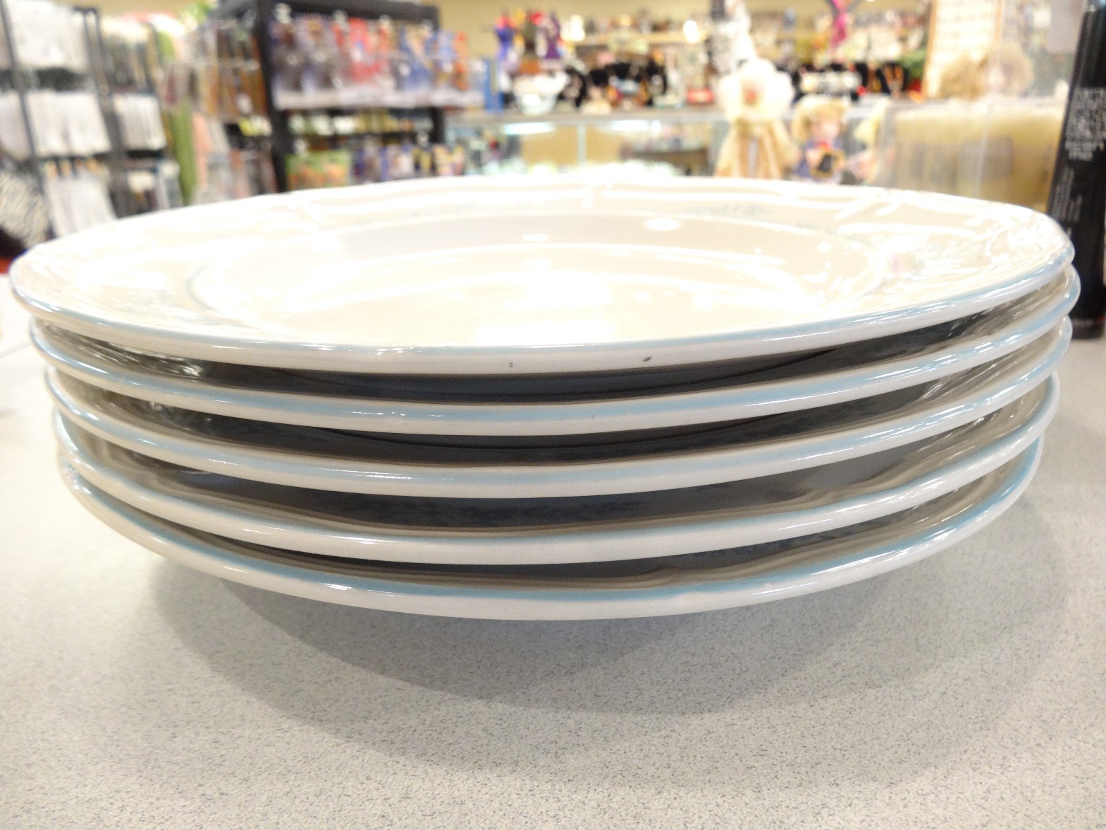 Vintage SET OF 4 Brick Oven STONEWARE Vineyard DINNER PLATES 286 eBay