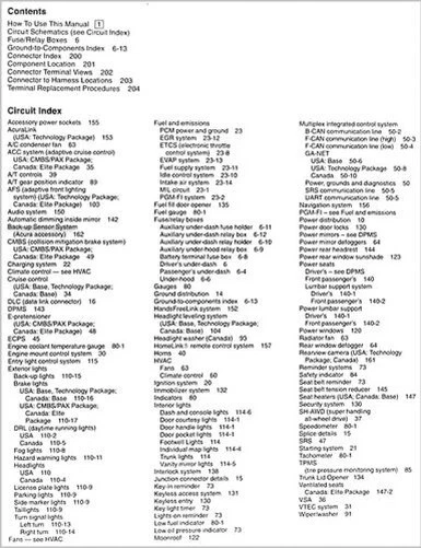 Manuale Elettrico 2007 Acura RL Con Diagrammi Elettrici - Immagine 2 di 2