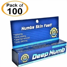 100 X 10g DEEP NUMB Skin Cream Painless Laser Tattooing Piercing Waxing