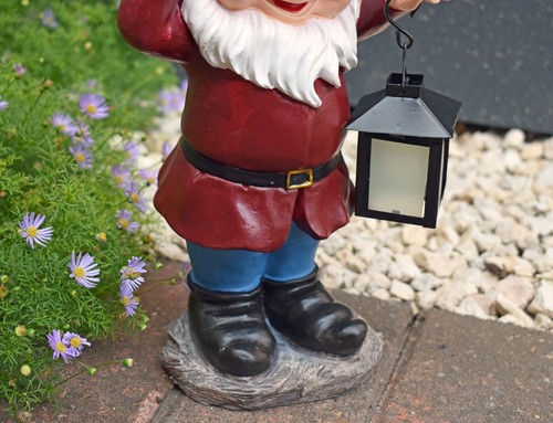 Gnome Garden Ornament Fairy Dwarf Statue LED Solar Lantern Light Décor UK GIFTS - Picture 59 of 61