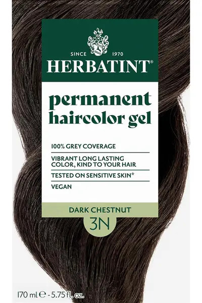 Herbatint Dark Chestnut Ammonia Free hair Colour 3N 150ml - Image 2