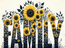5D Diamond Painting Kits for Adults, Family Sunflower Diamond Art Kits for Adu