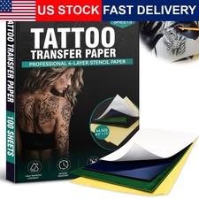 Tattoo Transfer Paper 100 Sheets Thermal Stencil 4 Layer 8.5x11 Hand Tracing
