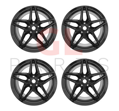 Neu 19'' Räder Felgen Satz schwarz glänzend 4-teilig für Chevrolet Corvette C7 C8 2014-24