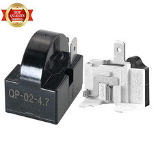 Refrigerator Starter Relay and Overload Protector Kit - QP2-4R7 4.7 Ohm 1 Pin PT