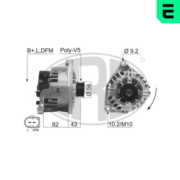 ERA Lichtmaschine Generator Lima 210602A FüR 3B5 Passat 3B3 3B6 3B2 VW 14V B5 CC-image