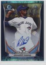 2014 Bowman Chrome Prospect Bubbles Refractor 34/99 Richard Urena Auto 3q5