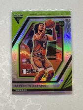 2022-23 Panini Flux Jaylin Williams Rookie Card (RC) Silver Prizm #215 Thunder. rookie card picture