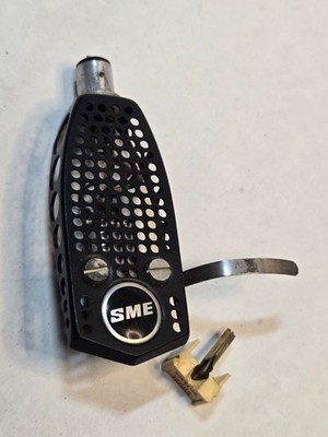 SME Original Headshell W/ Shure M91E Cartridge & Hi-Track Stylus - Tested Workin