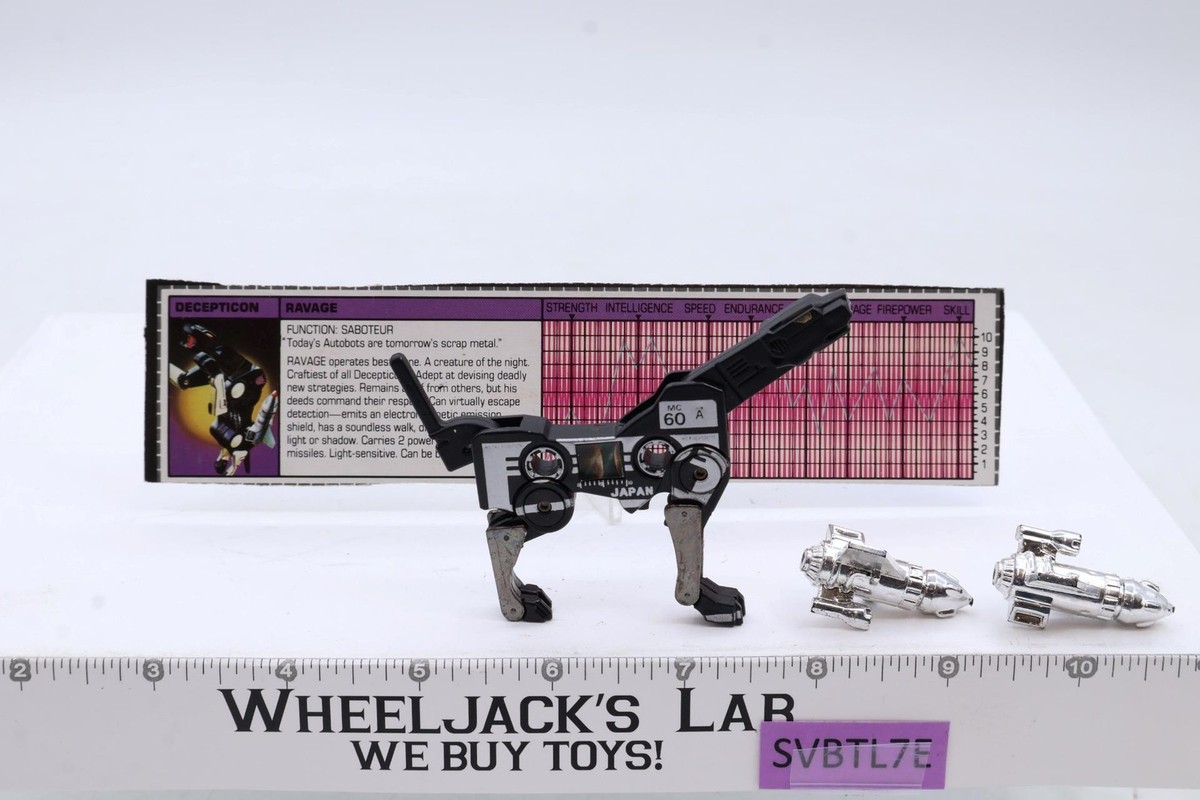 Ravage Cassette 100% Complete Vintage 1984 G1 Transformers Hasbro