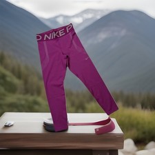 Nike Pro Sculpt Women's Medium Purple High-Waisted 7/8 Leggings with Pockets Gym