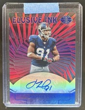 2024 Panini Illusions Justin Tuck Elusive Ink Blue Auto #/75 Giants