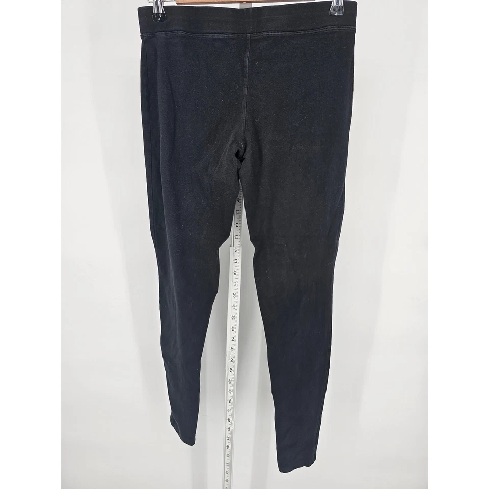 Express Womens Sz M Pull On Solid Black Full Length Leggings - Image 3 of 3