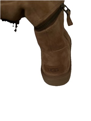 UGG CLASSIC ULTRA TALL CHESTNUT ZIP SHEARLING LINED BOOTS US 6 | eBay