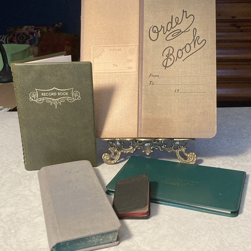 1910 Vintage Blank Record Book & Order Book Lot if 6