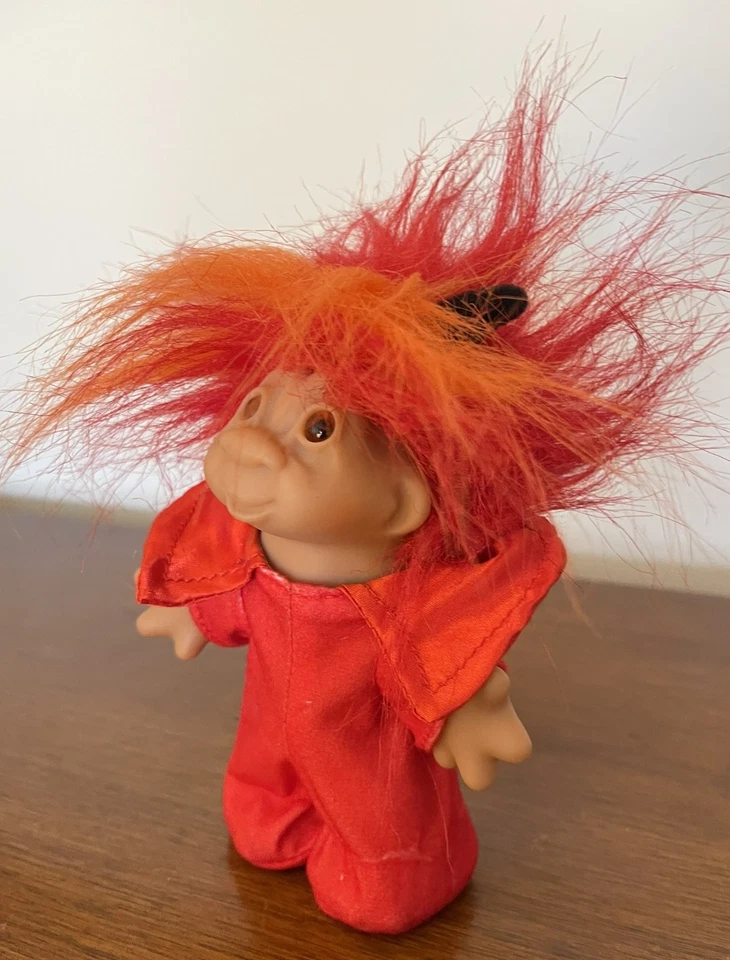 2006 DAM The Original Good Luck Troll Doll Halloween 5" DEVIL costume - Image 2 of 4