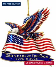 United States 250th Anniversary Ornament,Acrylic Eagle Ornament, Fourth of July