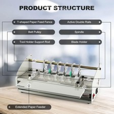 Mxmoonant 3-in-1 Electric Creasing Machine 18 1/2"(470mm) Paper Creaser #3862YR6