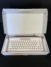 YUNZII B307 Baby Pink Wireless Typewriter Keyboard, Bluetooth Connection