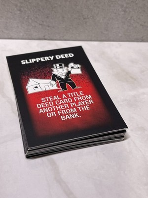 2017 Monopoly Cheater's Edition - Replacement game cards