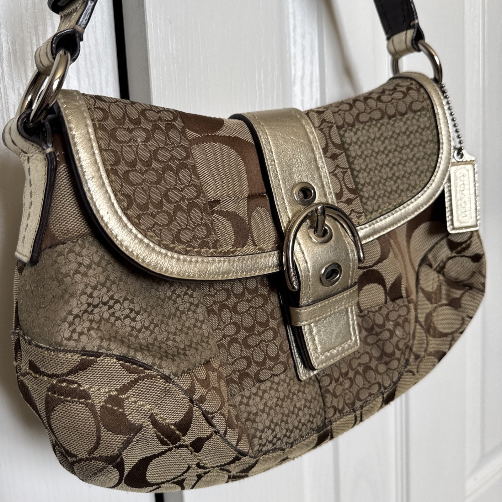 バッグ COACH Soho Signature Canvas Y2K 2-Way Vintage Y2K Coach Signature Soho Canvas Patchwork Buc… - Gem