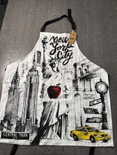 Kitchen chic New York City Apron Big Apple Taxi Yellow Cab Central Park OSFM