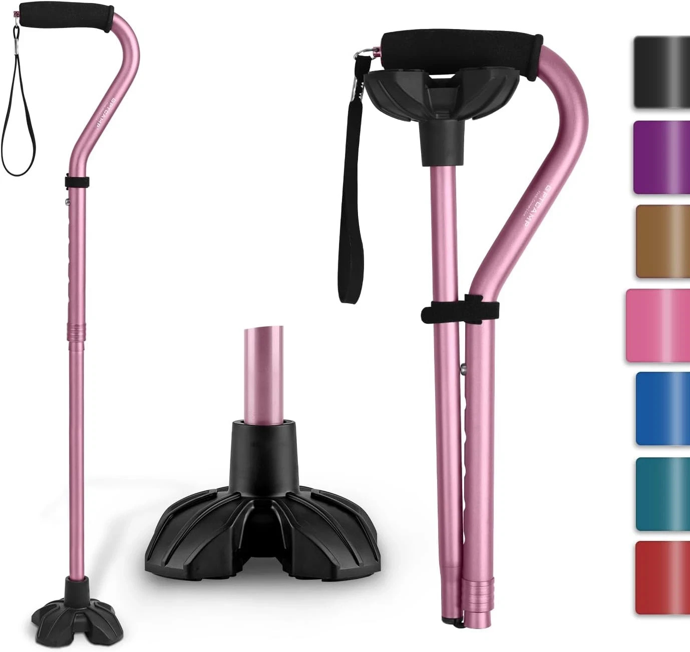 Baston Para Caminar G1 Para Mujeres Y Hombres Baston Elegante Plegable Ligero
