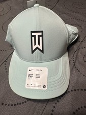 NIKE TIGER WOODS FLEX GOLF DRI FIT ADV 346 LIGHT GREEN HAT SIZE M/L MEN NWT  