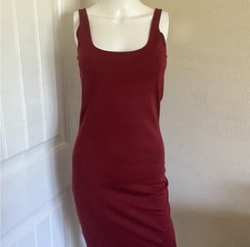 Cotton On dark red bodycon midi dress