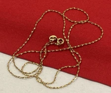 Mom Israel 14k Solid Yellow Gold Twisted Serpentine Chain 22” Necklace 2.20g