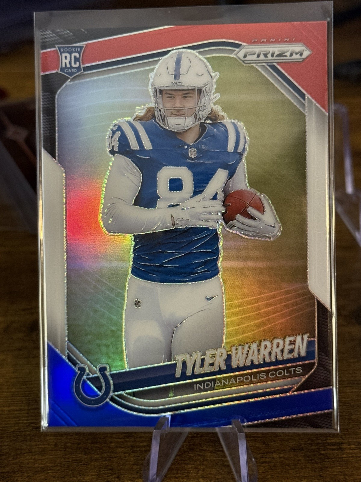 2025 Panini Prizm Tyler Warren Red White Blue Prizm RC Colts